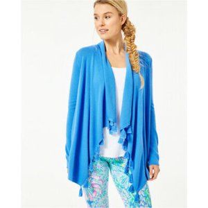 Lilly Pulitzer Blue Cardigan with tassels